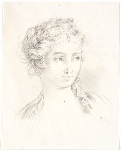 Tête de femme de trois quarts tournée vers la droite - Martinus Rørbye