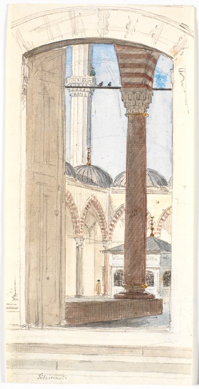 Partie de la mosquée Süleymaniye - Martinus Rørbye