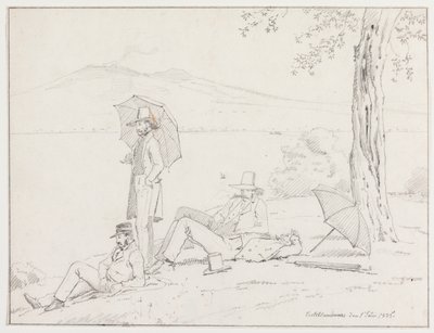 Le groupe de voyageurs de Rørbye à Castellammare - Martinus Rørbye