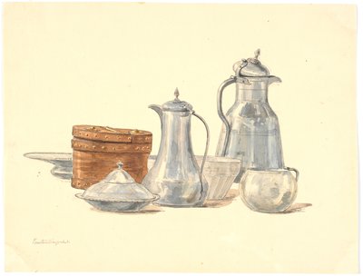 Récipients et cruches turcs - Martinus Rørbye