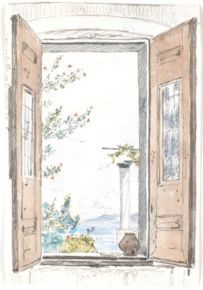 Vue à travers une fenêtre à Procida - Martinus Rørbye