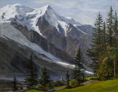 Vue sur Chamonix et le Mont Blanc - Martinus Rorbye