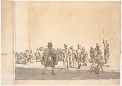 Étude préliminaire pour le tableau "Le bâtiment de l