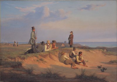 Hommes de Skagen un soir d
