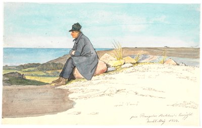 Homme assis dans les collines de Bangsbo, Vendsyssel, 22 mai 1833 - Martinus Rørbye