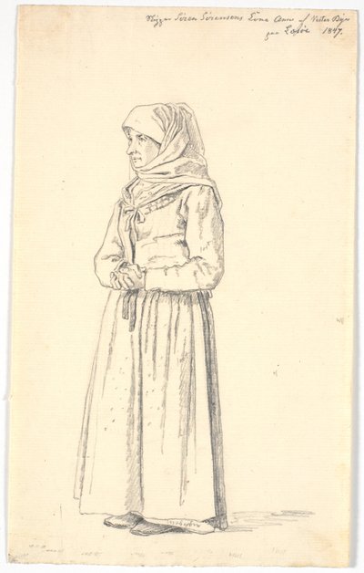 Skipperkonen Anne Sørensen de Vesterby à Læsø - Martinus Rørbye