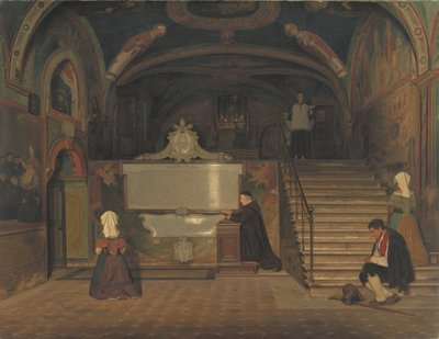 La crypte du monastère de San Benedetto à Subiaco, Italie - Martinus Rørbye