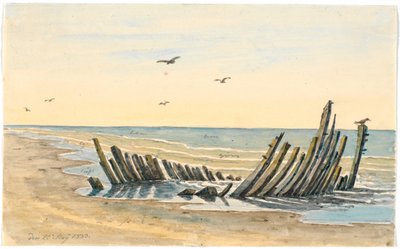 Naufrage sur la plage Nordstranden, coulé le 9 mai 1832 - Martinus Rørbye