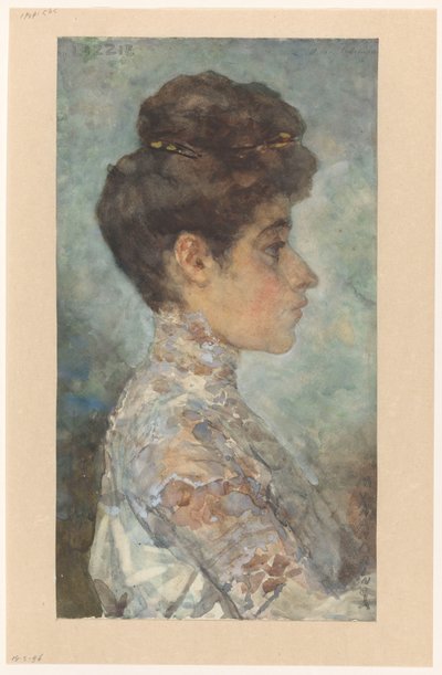 Portrait de Lizzy, de profil vers la droite - Martinus van Andringa