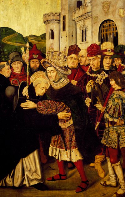 Le roi Ferdinand Ier de Castille recevant Saint Dominique de Silos - Martín Bernat
