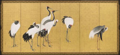Grues, période Anei, 1772 - Maruyama Okyo