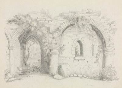 Ruines, vers 1840 - Mary Altha Nims