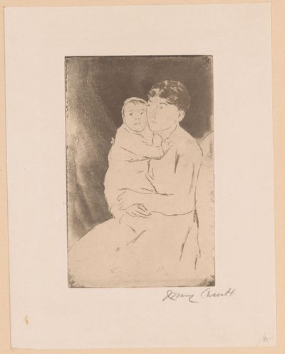 Nourrice et bébé - Mary Cassatt (signed by artist)