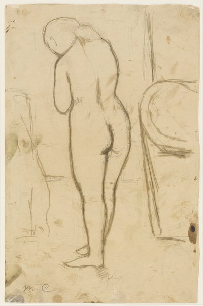 Dessin pour "Nu debout" - Mary Cassatt