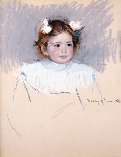 Ellen avec des nœuds dans les cheveux, regardant à droite, 1899 - Mary Cassatt