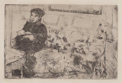 Intérieur : Sur le canapé - Mary Cassatt