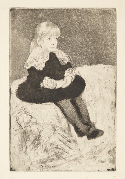 Mademoiselle Luguet assise sur un canapé - Mary Cassatt