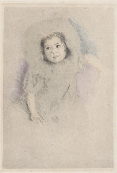 Margot portant un bonnet (No. 1) - Mary Cassatt