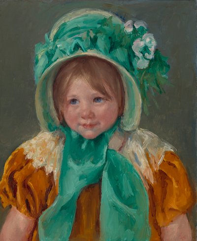 Sara avec un bonnet vert, vers 1901 - Mary Cassatt