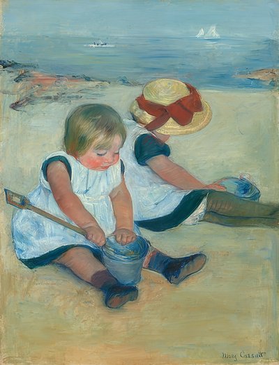 Enfants jouant sur la plage. 1884 - Mary Cassatt