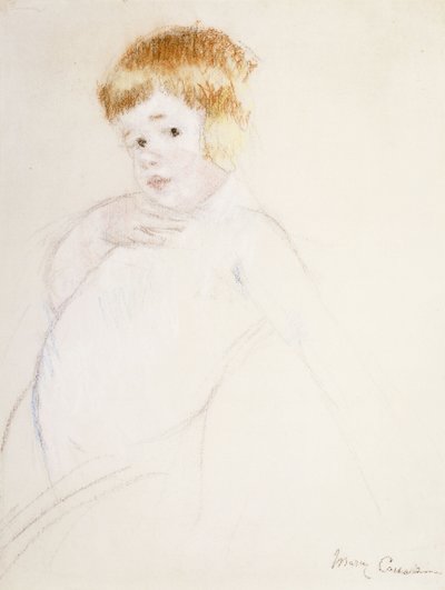 Étude pour le bébé pour La caresse, c.1902 - Mary Cassatt