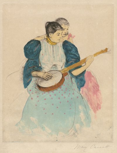 La Leçon de banjo, vers 1893 - Mary Cassatt