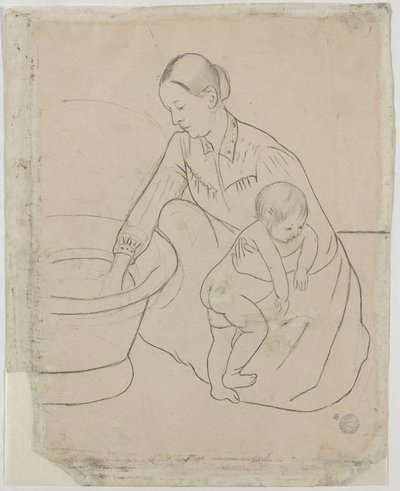Le Bain [verso], 1890-1891 - Mary Cassatt