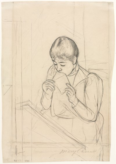 La Lettre recto, La Lettre verso, 1891 - Mary Cassatt
