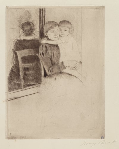 Le miroir, vers 1891 - Mary Cassatt