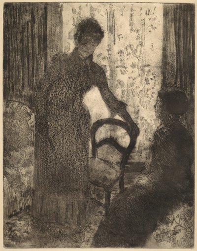 Le visiteur, c. 1880 - Mary Cassatt