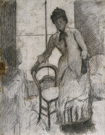 Le Visiteur recto, c. 1881 - Mary Cassatt
