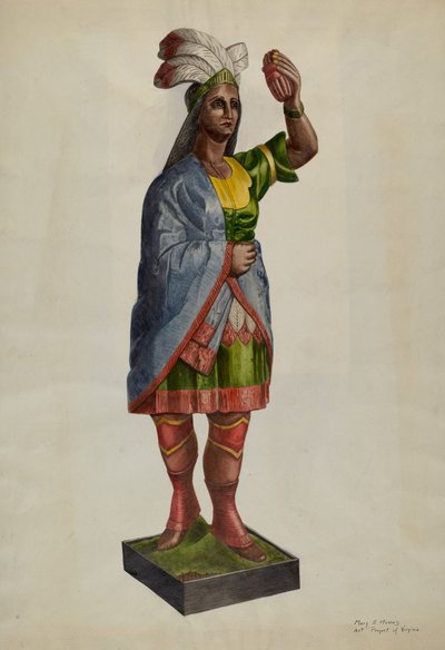 Boutique de cigares Pocahontas, vers 1939 - Mary E Humes