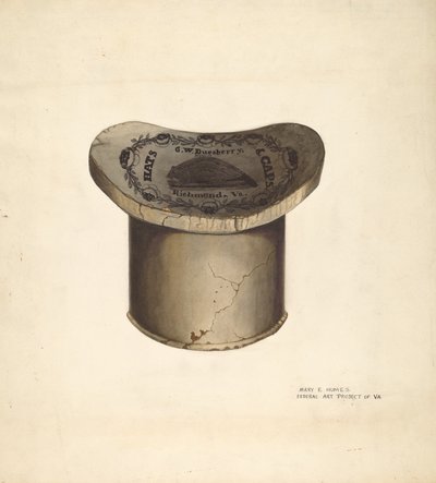 Boîte à chapeau, vers 1939 - Mary E Humes