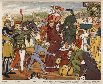 Geoffrey Chaucer, Les Contes de Canterbury, Les Pèlerins quittant l