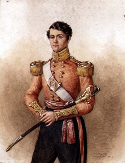 Portrait du Major Charles Hamilton Wake (d.1871) 34e Infanterie Indienne Native - Mary Ellen Best