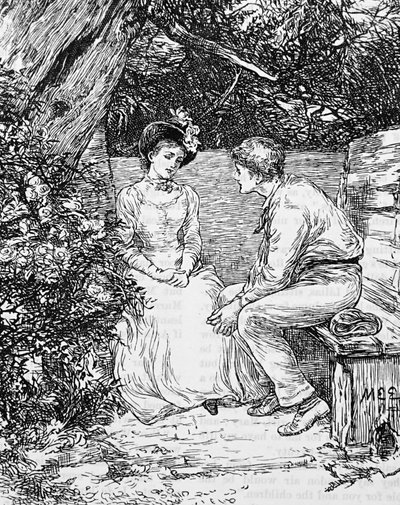 Un couple en train de courtiser - Mary Ellen Edwards