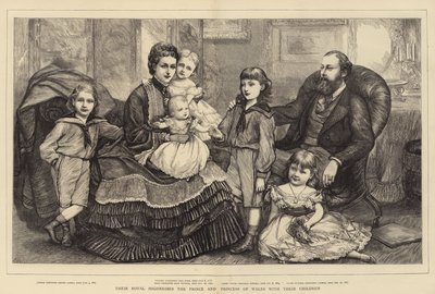 Leurs Altesses Royales le Prince et la Princesse de Galles avec leurs enfants - Mary Ellen Edwards
