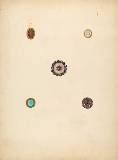 Boutons, vers 1940 - Mary Fitzgerald