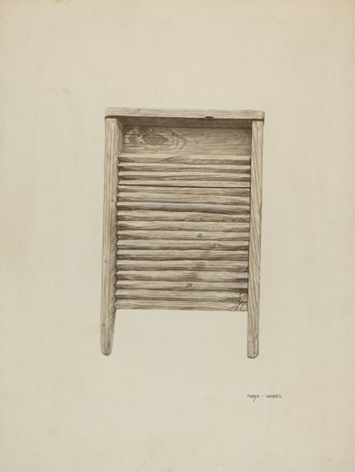 Planche à laver, vers 1940 - Mary Hansen