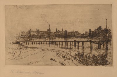 Newark, N.J., depuis le Passaic - Mary Nimmo Moran