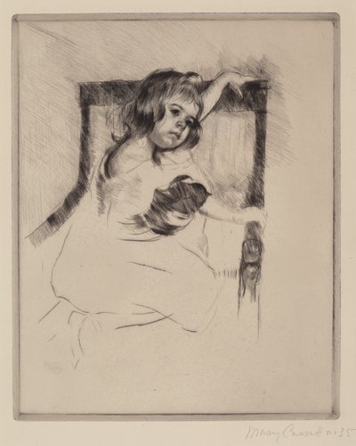 À genoux dans un fauteuil (Margot), c.1903 - Mary Stevenson Cassatt