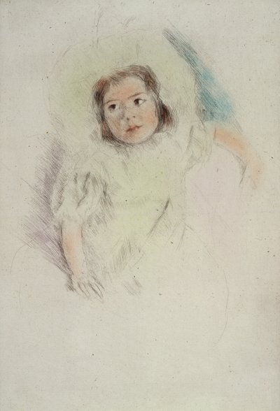Margot portant un bonnet - Mary Stevenson Cassatt