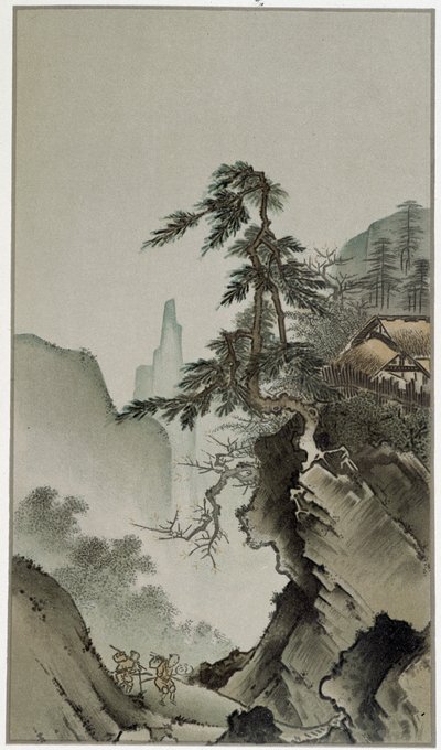 Campagne japonaise. Peinture attribuée à Kano Masanobu - Masanobu Kano