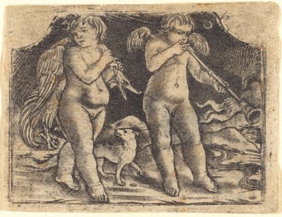 Cupidon portant une volaille accompagné d