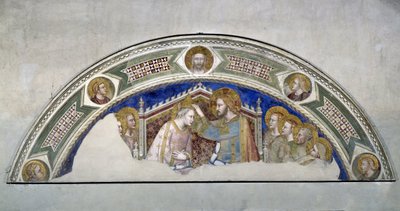 Couronnement de la Vierge. Peinture de Maso di Banco (actif entre 1335 - 1346) - Maso di Banco