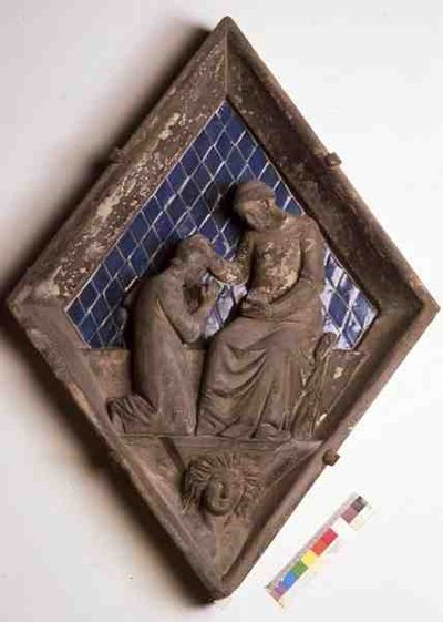 Pénitence, carreau en relief du Campanile - Maso di Banco