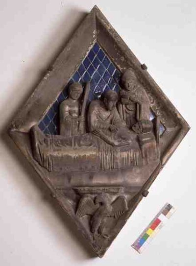 Les derniers sacrements, carreau en relief du Campanile - Maso di Banco