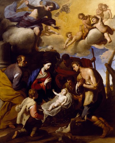 Adoration des bergers, par Massimo Stanzione (1585-1656) - Massimo Stanzione