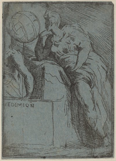 Endymion - Master F.P. after Parmigianino