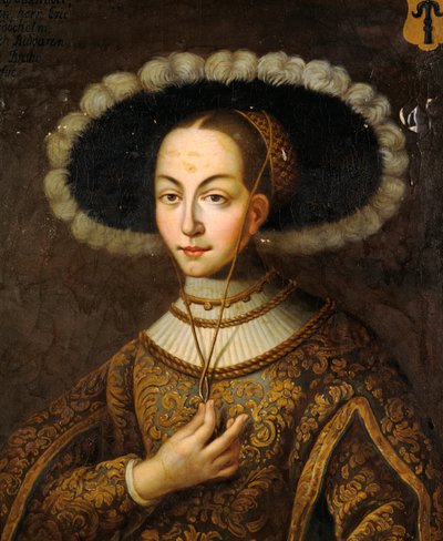 Portrait de Margareta Eriksdotter Vasa 1497-1536, sœur du roi Gustave Ier de Suède - Master Hillebrandt